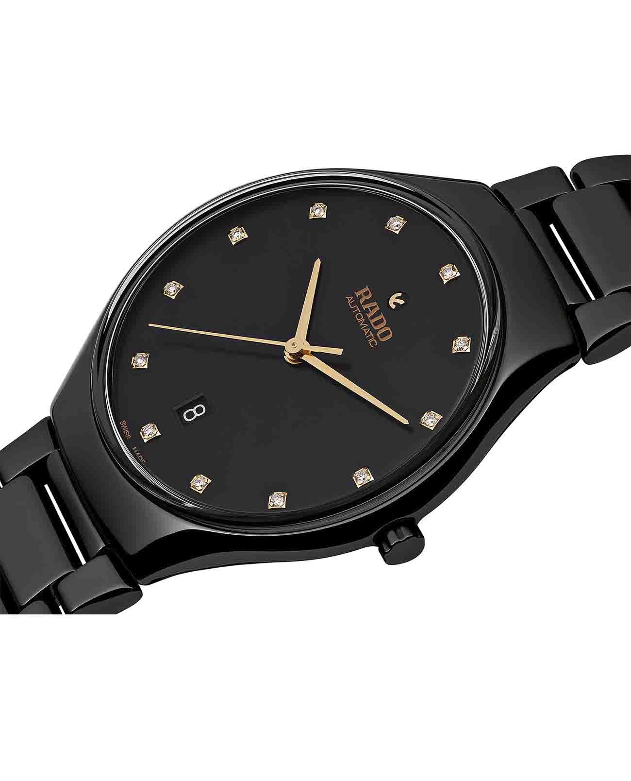 Rado Rado True Thinline Automatic Diamonds R27113722 Automatic, наручные мужские часы фото под углом
